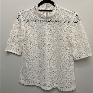 LOFT intricate lace top